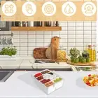 Divided Snack Box with Lid Rectangle Divided Serving Tray with Handle 8 tyAxQ
