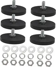 Gatuida Rubber Coated Magnets Magnetic Base Mounting Plate for Car Holder Roof Light Fixtures