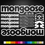 MONGOOSE - 15 Vinyl Decals Stickers Sheet Bike Frame Cycle Cycling Bicycle
