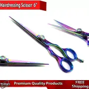 Barber Salon Hairdressing Hair Cutting Styling Scissors Shears Multi Color 6"
