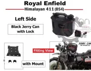 Fit For Royal Enfield "Himalayan 411 Black Jerry Can With Lock & Mount (Left)" (for: Royal Enfield)