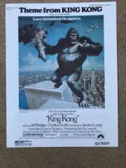 JOHN BARRY 1976 THEME from KING KONG Disco- Love Unlimited Orchestra sheet music