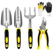 Garden Tool Set 5 Piece Aluminum Gardening Tools Kit with Gloves Pruning Shea...