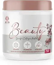ATP Science Beauty Collagen Powder, with Trademarked Collagen Peptide Verisol®, Protein Powder Enriched with Astaxanthin, Hyaluronic Acid, and Acerola Cherry, Improves Skin Hydration and Elasticity, Decreases Appearance of Wrinkles, Flavour: Mixed Berry
