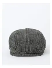[Blaq] Check Driving Cap in Charcoal
