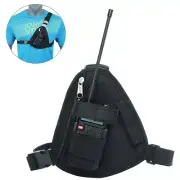 Walkie Talkie Chest Harness Shoulder Radio Holster Chest Pack Adjustable Pouch