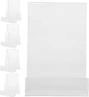 COHEALI 5pcs Transparent Acrylic Bookshelf Stand Acrylic Book Holder for Organizing Books and Documents Vertical Design for Home Office School Use Elegant and Polished Edges
