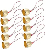 FONDOTIN 10 Pack Anti-Theft Bells Small Copper Door Bells Wind Chime Bells for DIY Decor Exquisite Home Decorations
