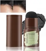 Crizer Natural Hairline 1PCS Powder Stick With 2PCS Draw Eyebrows Hair Shadow Root Touch Up Powder, Waterproof Hair Shading Sponge Pen Hair Filler Powder for Cover Hair Touch-Up, Thin Hair