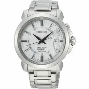 seiko SK037 精工錶 SK037 6A32-00Z0S(SNQ155J1) Premier藍寶石水晶萬年曆腕錶/白面 42mm｜樂天領券折300★全館特惠中★指定刷卡回饋10%