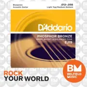 D'Addario EJ19 Acoustic Guitar Strings Phosphor Bronze 12-56 Bluegrass