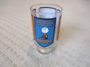 RARE Vintage Charlie Brown, Linus, Lucy, Snoopy Peanuts Glass 7" tall 24 oz *