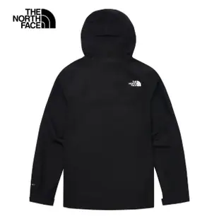 【The North Face 官方旗艦】北面男款黑色防水透氣連帽衝鋒衣｜89B2JK3