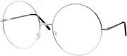 grinderPUNCH XXL Super Oversized Fashion Glasses Round Circle Frame Clear Lens