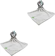 Totority Newborn Toys 2pcs Soothing Towel Scarf Appease Newborn Stuffed Animals Blanket