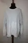 NWT Te Verde Sz L Light Blue Tie Dye Dipped Soft Knit Sweatshirt Long Sleeve