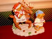 CHERISHED TEDDIES-BOY & GIRL WITH REINDEER FIGURE-SVEN AND LIV-ALL PATHS
