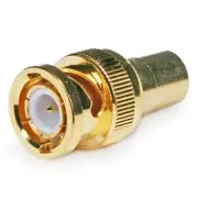BNC Male to RCA Female Coax Coaxial Adapter Connector Converter CCTV Gold