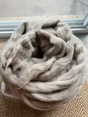 2lb On Sale Wool Roving - Natural Gray Corriedale Wool Top Fiber