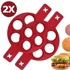 2PACK Silicone Mould Pancake Maker Omelette Mold Non Stick Cooking Egg Flip Ring