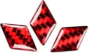 for Mitsubishi Lancer EVO X10 GTS GT ES Carbon Fiber Accessories Steering Wheel Emblem Logo Decorate Sticker (red)