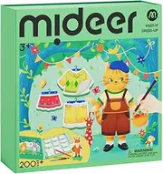 Mideer Dress-up Playset: Forest Elf, Sticker Dress Up Activities, Clothing Design Drawing Books and Sticker Game Set for Girls, Coloring Game for Kids 3+