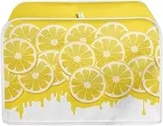 Dajingkj Yellow Lemon Toaster Covers 2 Slice Wide Slot Cute Toaster Cover Bag with Hanger for Kitchen Dustproof Fingerprint Protectors and Greasy Protection Anti-sputtering Machine Washable