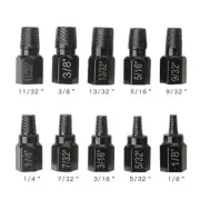 10pc 3.17-10.3mm Screw Extractor Set Hex Head Sprial Screw Rust Bolt Extractor
