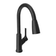 Elkay Single Hole Kitchen Faucet Pulldown Spray Matte Black Modern LK1410MB