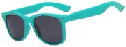 CLASSIC 80s VINTAGE RETRO SMOKE LENS SUNGLASSES SHADES TURQUOISE FRAME TURQUOISE