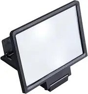 POPETPOP Phone Screen Magnifier Amplifier with Foldable Holder Stand for All Smartphones Black for Movies Videos and Reading Present for Friends and Family