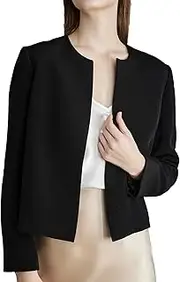 [DAISYSILK] 40 Momme Open Front Silk Blazer