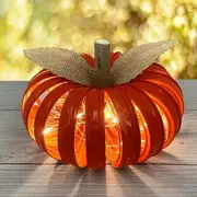 Halloween Decor Light Up Mason Jar Lid Pumpkin for Home Kitchen Farmhouse Autumn Thanksgiving Halloween Porch Table Mantle