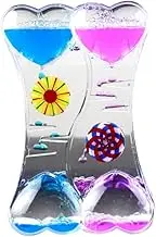 Liquid Motion Timer Funny Sensory Toy for Relaxation Floating Color Lava Lamp Timer - Incredibly Effective Calming Toy for Kids Relaxing Liquid Bubbler for Adults Blue