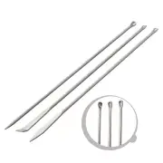 3 PCS Stainless Steel Micro Spoon Scoop Spatula for Lab Powder Measuring Kitchen