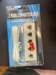 Home Telephone 5-Way Modular Outlet Landline Jack Cable Cord Wire Splitter NIB