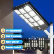 LED 6000000LM Solar Street Wall Light PIR Motion Sensor Security Outdoor Garden