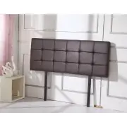 PU Leather Double Bed Deluxe Headboard Bedhead Bedroom Furniture - Brown