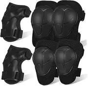 1Set Protective Gear Set Knee Elbow Wrist Pads for Boys Lightweight Safe for Roller Skating Cycling Skateboarding with Storage Bag