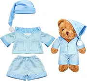 Civaner Stripe Bear Clothes Stuffed Animal Clothes 12 -16 Inch Build a Lovely Cute Bear Clothes Stuffed Animal Clothing and Accessories Fit (Blue)