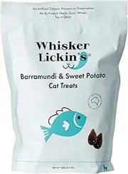 Whisker Lickin's Grain Free Single Protein Barramundi Sweet Potato Cat Treats 100 g