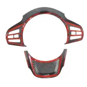 Black Carbon Fiber Steering Wheel Cover Trim Decor For GR Supra J29/DB 2019‑2022