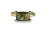 Labradorite Rings Gold Plated 925 Silver rings women's jewelry Wedding rings