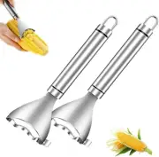 Corn Shucker,Stainless Corn Peeler, Effortless Corn Stripper, Cob Cutter Kitchen