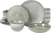 [Gibson Elite] Matisse Double Bowl Dinnerware Set, Service for 4 (16pcs), Green