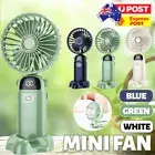 Portable Mini Fan Hand-held Desk Cooler 5 Speed USB Rechargeable Folding Digital