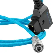 Kondor Blue 4 FT D-Tap to BMPC 4K/6K Power Cable - Blackmagic PocketCinema 4K DTap 1.2m Blue