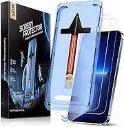 MAGIC JOHN 2 Pack for iPhone 13 Pro Max/iPhone 14 Plus 6.7 inch Tempered Glass Screen Protector, Auto Dust-Elimination Installation, Bubble Free, HD Clear, Easy Installation