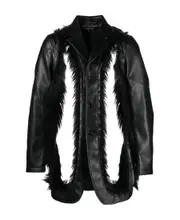 cut-out single-breasted blazer M Black