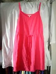 NWT Eileen Fisher Dress Linen Pockets Sleeveless Spaghetti Straps 1X 2X $198